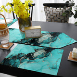 Deep Green Marble Texture in Phnom Penh Table Flag And Table Mat Suit Sharp angle - LeobonZone