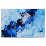 Blue Marble Texture in Phnom Penh Leather Doormat - LeobonZone
