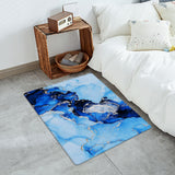 Blue Marble Texture in Phnom Penh Leather Doormat - LeobonZone