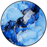 Blue Marble Texture in Phnom Penh Circular Felt Rugs - LeobonZone