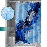 Blue Marble Texture in Phnom Penh Waterproof Durable Shower Curtain - LeobonZone