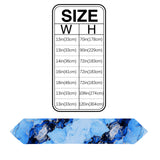 Blue Marble Texture in Phnom Penh Table Runner Place Mats Sharp Angle - LeobonZone