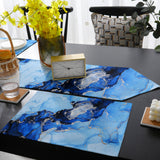 Blue Marble Texture in Phnom Penh Table Flag And Table Mat Suit Sharp angle - LeobonZone