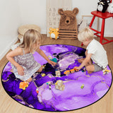 Purple Marble Texture in Phnom Penh Circular Sponge Rugs