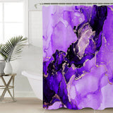 Purple Marble Texture in Phnom Penh Waterproof Durable Shower Curtain - LeobonZone