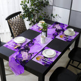 Purple Marble Texture in Phnom Penh Table Flag And Table Mat Suit Sharp angle