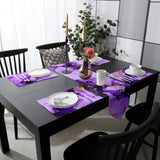 Purple Marble Texture in Phnom Penh Table Flag And Table Mat Suit Sharp angle - LeobonZone