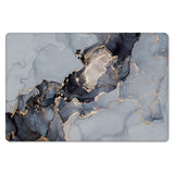 Grey Marble Texture in Phnom Penh Leather Doormat - LeobonZone