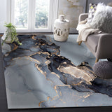 Grey Marble Texture in Phnom Penh Right Angle Felt Rugs