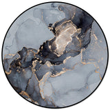Grey Marble Texture in Phnom Penh Circular Felt Rugs - LeobonZone