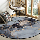 Grey Marble Texture in Phnom Penh Circular Felt Rugs - LeobonZone