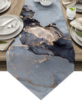 Grey Marble Texture in Phnom Penh Table Runner Place Mats Sharp Angle - LeobonZone