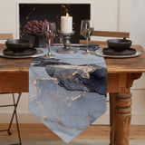Grey Marble Texture in Phnom Penh Table Runner Place Mats Sharp Angle - LeobonZone