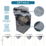 Grey Marble Texture in Phnom Penh Table Runner Place Mats Sharp Angle - LeobonZone