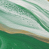 Green Watercolor Gradient Marble Texture Leather Doormat - LeobonZone