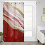 Red Watercolor Gradient Marble Texture window curtains - LeobonZone