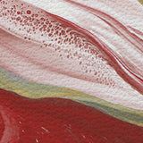 Red Watercolor Gradient Marble Texture Leather Doormat - LeobonZone