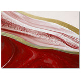 Red Watercolor Gradient Marble Texture Right Angle Felt Rugs - LeobonZone