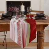Red Watercolor Gradient Marble Texture Table Runner Place Mats Sharp Angle - LeobonZone