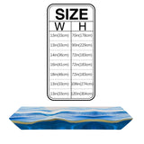Deep Blue Watercolor Gradient Marble Texture Table Runner Place Mats Sharp Angle - LeobonZone