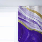 Purple Watercolor Gradient Marble Texture window curtains - LeobonZone