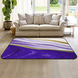 Purple Watercolor Gradient Marble Texture Sponge Rillet Rubber Rugs - LeobonZone
