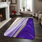 Purple Watercolor Gradient Marble Texture Sponge Rillet Rubber Rugs - LeobonZone