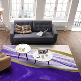 Purple Watercolor Gradient Marble Texture Right Angle Felt Rugs - LeobonZone