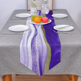 Purple Watercolor Gradient Marble Texture Table Runner Place Mats Sharp Angle - LeobonZone