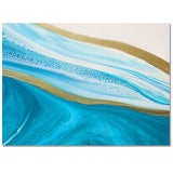 Blue Watercolor Gradient Marble Texture Right Angle Felt Rugs - LeobonZone