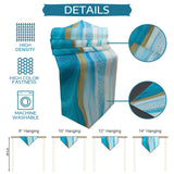Blue Watercolor Gradient Marble Texture Table Runner Place Mats Sharp Angle - LeobonZone