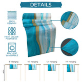 Blue Watercolor Gradient Marble Texture Table Runner Place Mats - LeobonZone