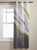 Grey Watercolor Gradient Marble Texture window curtains - LeobonZone