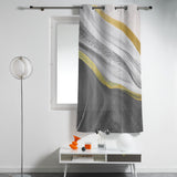 Grey Watercolor Gradient Marble Texture window curtains - LeobonZone