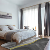 Grey Watercolor Gradient Marble Texture Sponge Rillet Rubber Rugs - LeobonZone