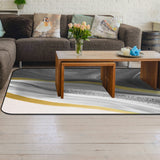 Grey Watercolor Gradient Marble Texture Sponge Rillet Rubber Rugs - LeobonZone