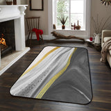 Grey Watercolor Gradient Marble Texture Sponge Rillet Rubber Rugs - LeobonZone