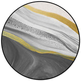 Grey Watercolor Gradient Marble Texture Circular Felt Rugs - LeobonZone