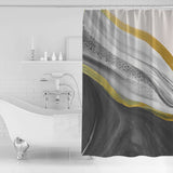 Grey Watercolor Gradient Marble Texture Waterproof Durable Shower Curtain - LeobonZone