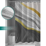 Grey Watercolor Gradient Marble Texture Waterproof Durable Shower Curtain - LeobonZone