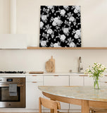 Canvas wall art black and white roses watercolor flowers Canvas painting