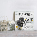 Funny elephant sitting on the toilet Canvas painting - LeobonZone