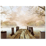 Quiet Wooden Bridge Branches Right Angle Felt Rugs - LeobonZone