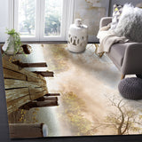 Quiet Wooden Bridge Branches Right Angle Felt Rugs - LeobonZone