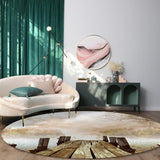 Quiet Wooden Bridge Branches Circular Felt Rugs - LeobonZone