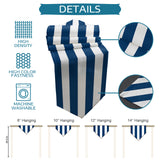 Classic Blue And White Stripe Table Runner Place Mats - LeobonZone