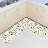Brown Geometric Cartoon Circular Angle Felt Carpets Two piece set - LeobonZone