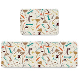 Brown Geometric Cartoon Circular Angle Felt Carpets Two piece set - LeobonZone