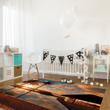 Sea View And Sky In Summer Right Angle Felt Rugs - LeobonZone