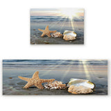 Sun Beach Starfish Right Angle Felt Doormat Two piece set - LeobonZone